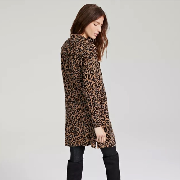CHARTER CLUB 100% Cashmere Hooded Cheetah-Print Cardigan XS and PP PRICE FIRMM - Picture 2 of 8